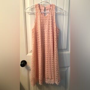 Alya Soft Blush Lace Dress